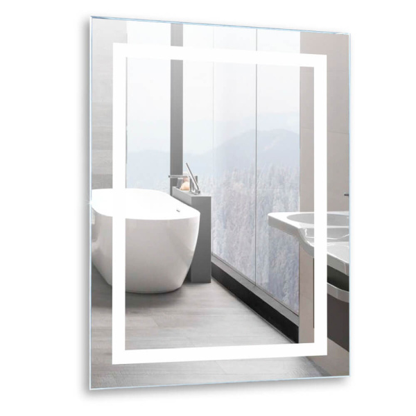 Зеркало с подсветкой AVS Торренс 60x80 см, серебро