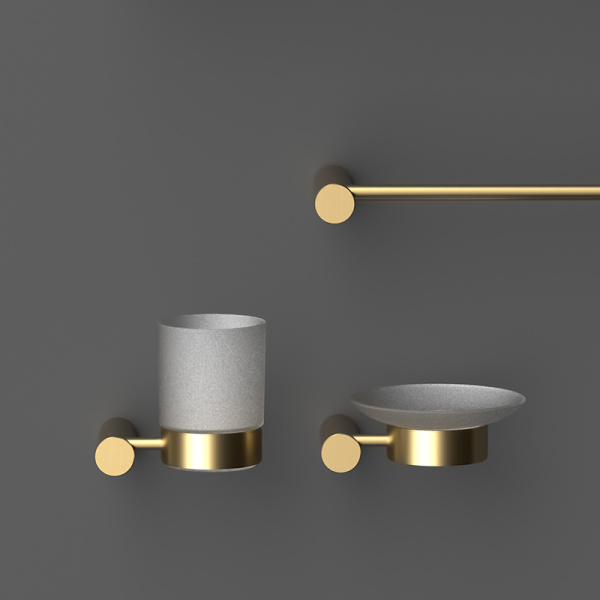 Стакан подвесной AVS Slimmer, брашированное золото