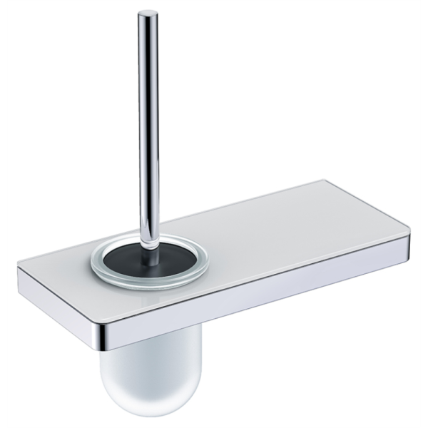 Ершик подвесной AVS Bishop, хром/белый, с полочкой