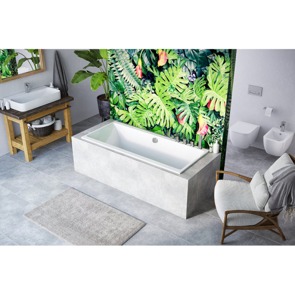 Акриловая ванна Excellent Pryzmat 180x80 белая без каркаса