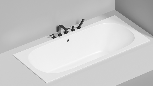 Ванна из искусственного камня Salini Ornella Axis S-Sense 190x90 белая с ножками