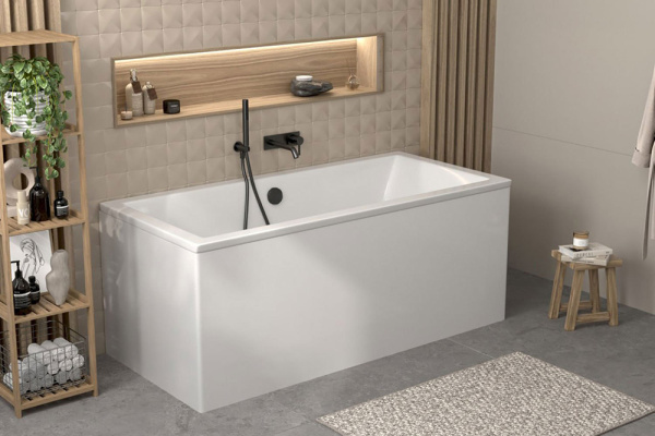 Акриловая ванна Alba Spa Kero 170x80 белая, без ножек