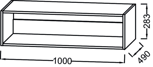 Полка 1000x490x283 Odeon Rive Gauche Jacob Delafon EB2518-N18