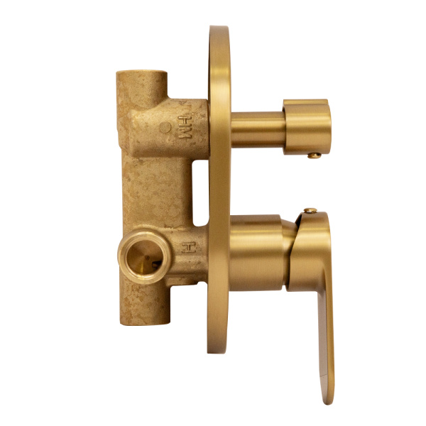 Смеситель для ванны и душа AVS Beauty с внутренней частью, брашированное золото