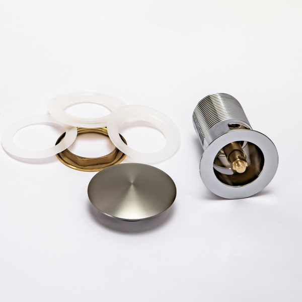 Донный клапан AVS Slimmer с переливом, оружейная сталь