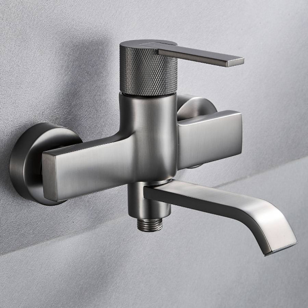 Смеситель для ванны с душем Maxonor Beauty PL3284-9 серый матовый