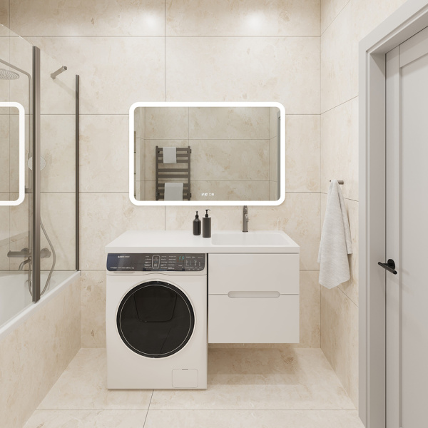 Раковина AVS Прима 120x48 R, белая