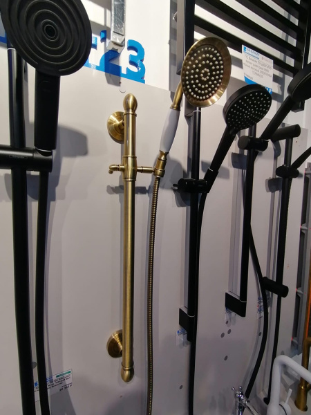 КОМПЛЕКТ Душевая cтойка+ ручной душ+ шланг БРОНЗА ESKO