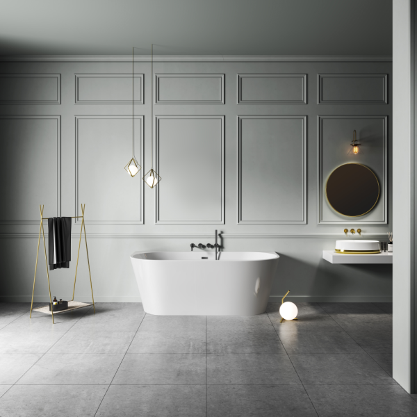 Акриловая ванна AVS Фрея 150x75 белая с донным клапаном