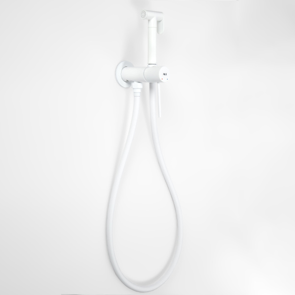Гигиенический душ со смесителем AVS Slimmer белый матовый