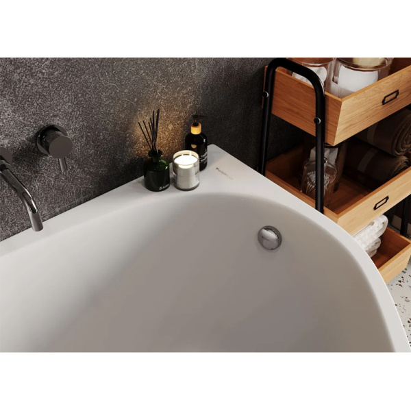 Акриловая ванна Vagnerplast Hapi 170x110 L белая, с каркасом и экраном