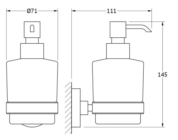 Дозатор для жидкого мыла стеклянный Harmonie Artwelle HAR 015