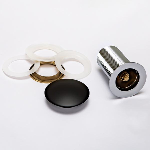 Донный клапан AVS Slimmer без перелива, черный матовый